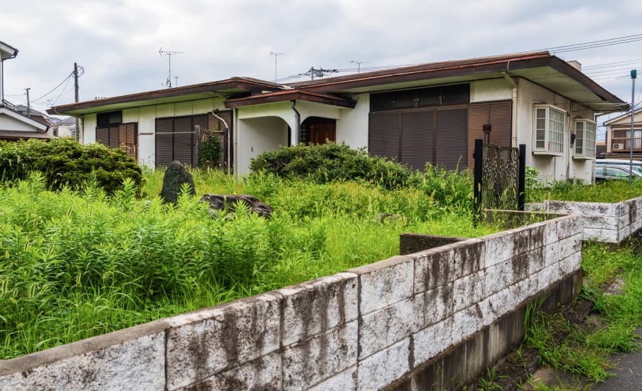 建物や敷地が荒れている