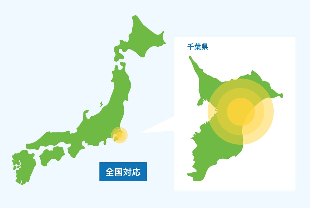 千葉県全域とその周辺エリアに買取実績多数！